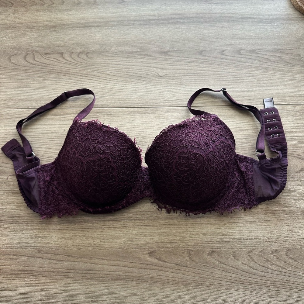 Victoria's Secret Deep Purple Lace Bra